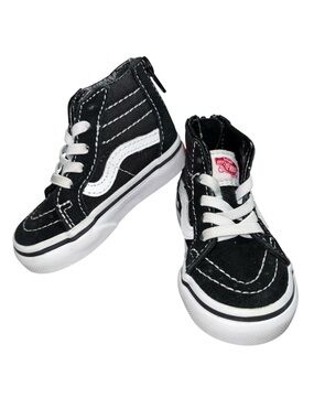 Toddler Vans Black & White High-Top Sneakers